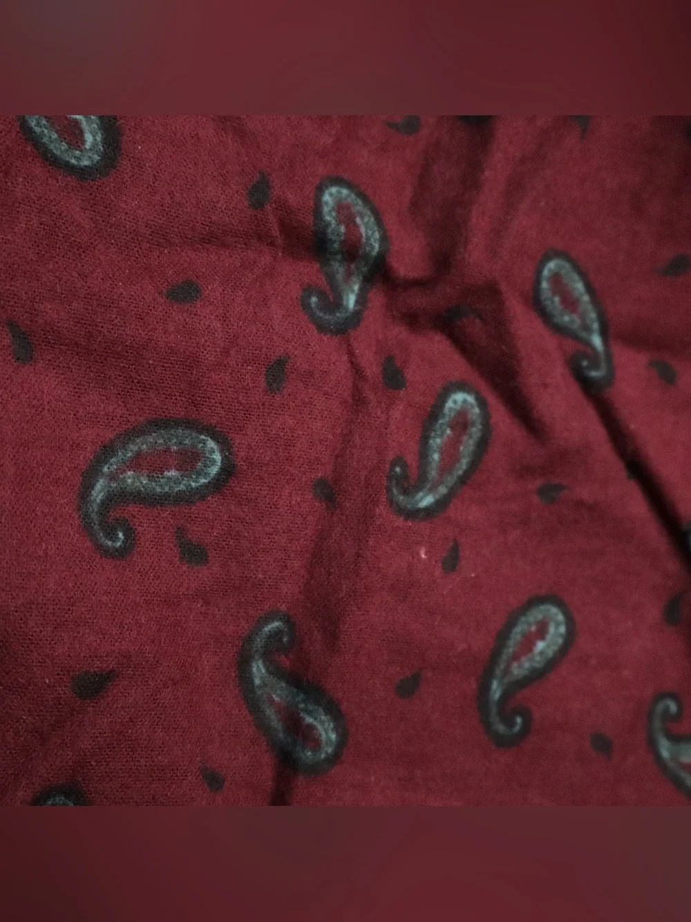 VINTAGE 90s PREMIO Men's Boxer Shorts Paisley Burgundy Red 100% Cotton Sz L